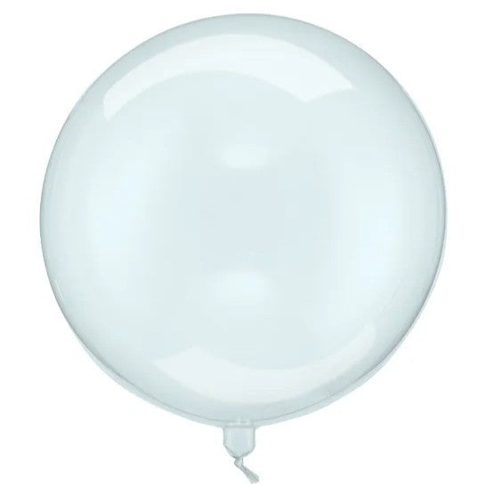 Balónek fóliová koule průhledná modrá 40 cm