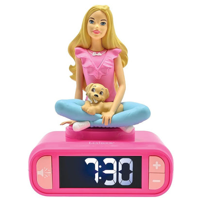 Lexibook Budík s nočním světlem 3D Barbie