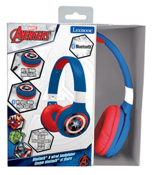 Lexibook 2v1 bluetooth skládací sluchátka Avengers s limitem hlasitosti