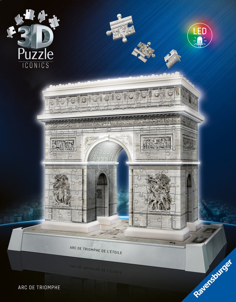 Puzzle 3D Iconics: Vítězný oblouk Noční edice