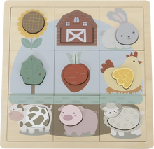 BABU - Edukativní puzzle Farma - 12 dílků