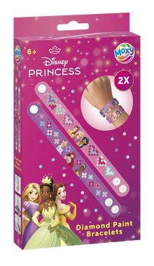 Diamantové malování Disney Princezny - výroba náramků 2 ks
