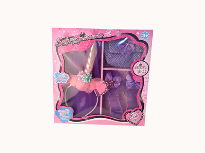 Set pro princeznu pantoflíčky, kabelka, sukýnka, čelenka