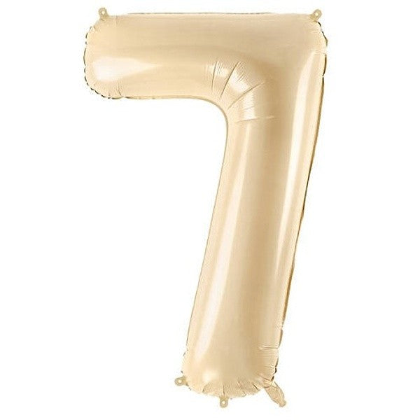 Balónek fóliový béžový číslo 7 72 cm