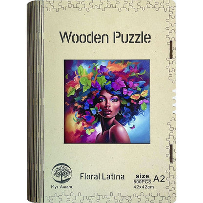 Wooden puzzle Floral Latina A2