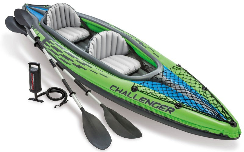 Kajak CHALLENGER K2 KAYAK  vč. Pádel Zelená