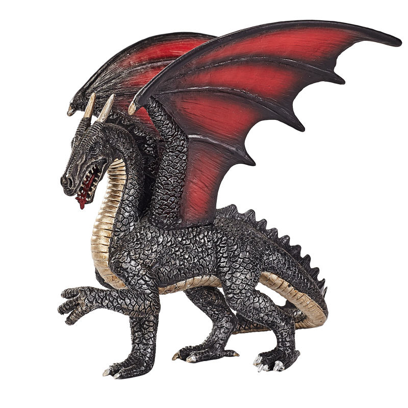 Drak ocelový figurka