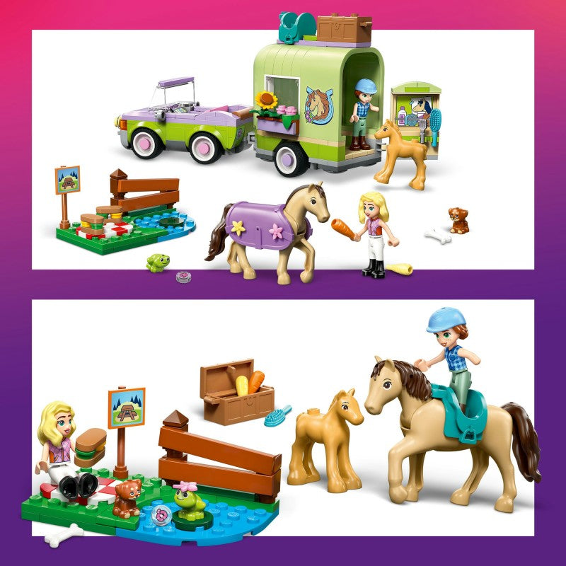 LEGO® 42695 Friends Přívěs s koněm a hříbětem