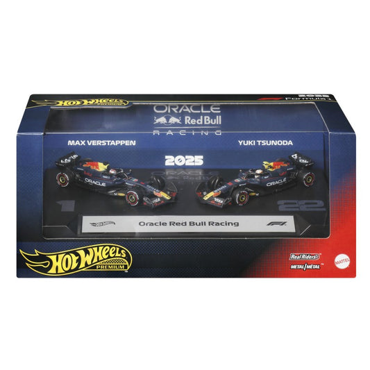 Hot Wheels 2 ks angličák premium Formula 1 Oracle Red Bull Verstappen & Tsunoda