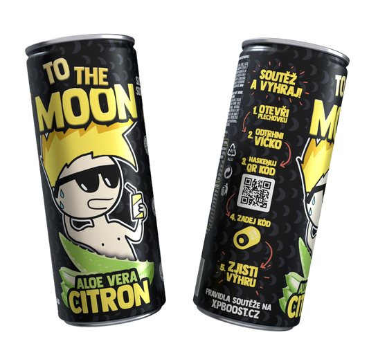 Mr. Moon ovocný nealkoholický nápoj s Aloe Vera a Citrón - 0,25l