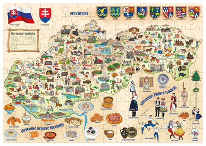 Puzzle - Mapa Slovenska 160 ks