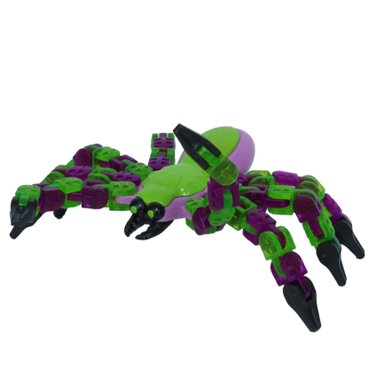 Klixx Creaturez Pavouk zeleno-fialový