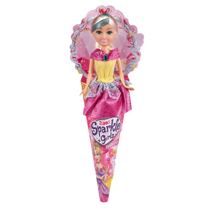 Princezna Sparkle Girlz v kornoutku růžové šaty
