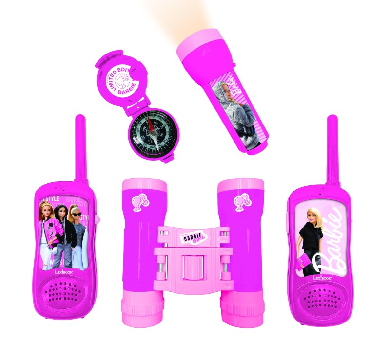 Lexibook Barbie set vysílačky, dalekohled, baterka, kompas
