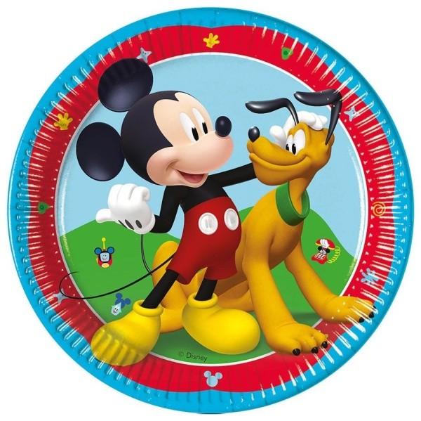 Talířky papírové Mickey Rock The House 19,5 cm 8 ks