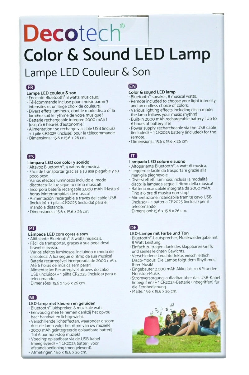 Lexibook bluetooth reproduktor ve tvaru stolní lampy