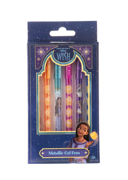 Gelová metalická pera Disney wish 6 ks