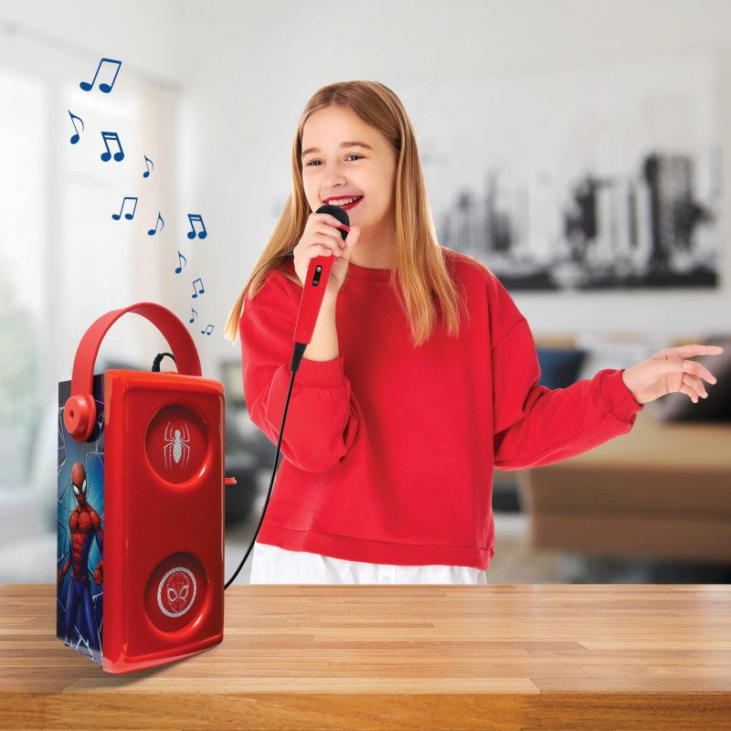 Lexibook bluetooth reproduktor Spiderman s mikrofonem a světelnými efekty