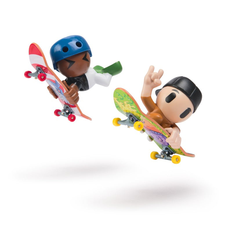 Tech Deck sk8 crew fingerboard s figurkou dvojbalení fialová čepice a bílá sluchátka