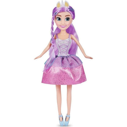 Víla jednorožec Sparkle Girlz v kornoutku růžové vlasy