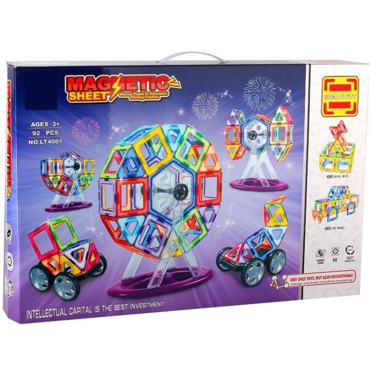 Magnetická stavebnice 92 ks