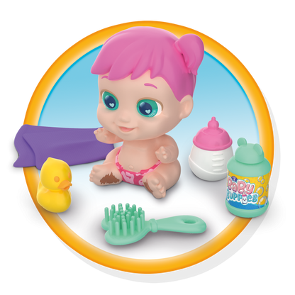 Baby Buppies miminko Holka růžové vlasy koupání