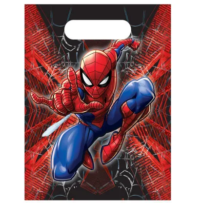 Taštičky papírové Spiderman World of Web 4 ks
