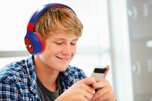 Lexibook 2v1 bluetooth skládací sluchátka Spiderman s limitem hlasitosti