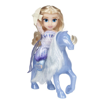 Panenka Ledové království Mini Elsa 15 cm a kouzelný kůň Nokk