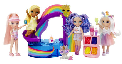 Rainbow High Sada s malou sestřičkou – bazén