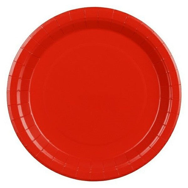 Talíře papírové červené 23 cm 6 ks