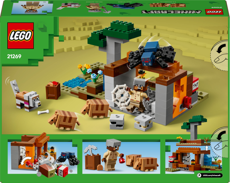 LEGO® Minecraft® 21269 Výprava do dolu a pásovec