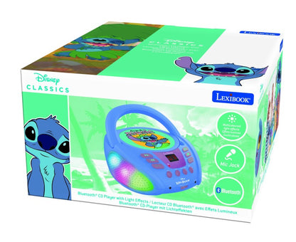 Lexibook CD přehrávač Stitch s bluetooth a světelnými efekty