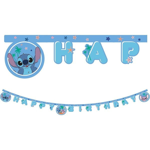 Girlanda Papírová "Happy birthday" Stitch a Angel