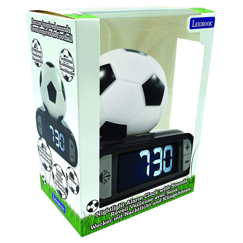 Lexibook Budík s nočním světlem 3D Fotbal