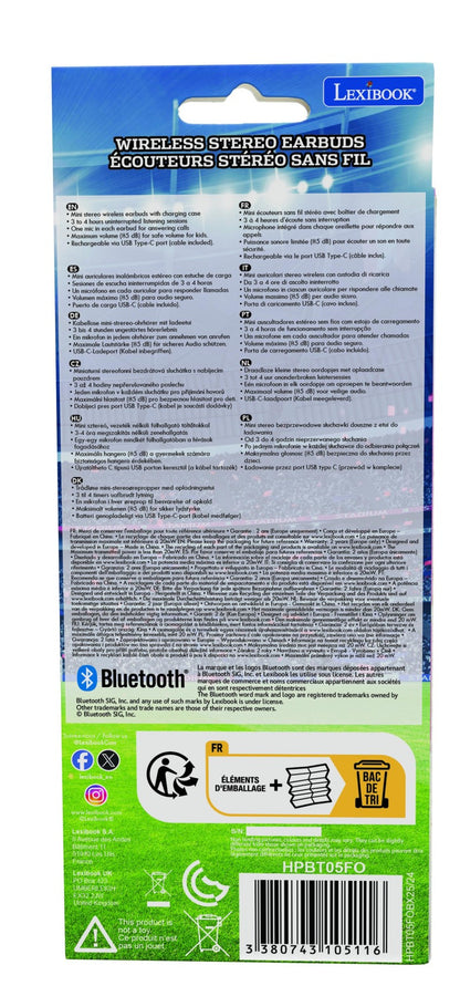 Lexibook bluetooth sluchátka do uší Fotbal s vestavěným mikrofonem
