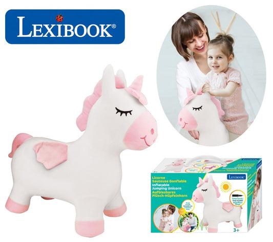 Lexibook nafukovací plyšový skákací jednorožec