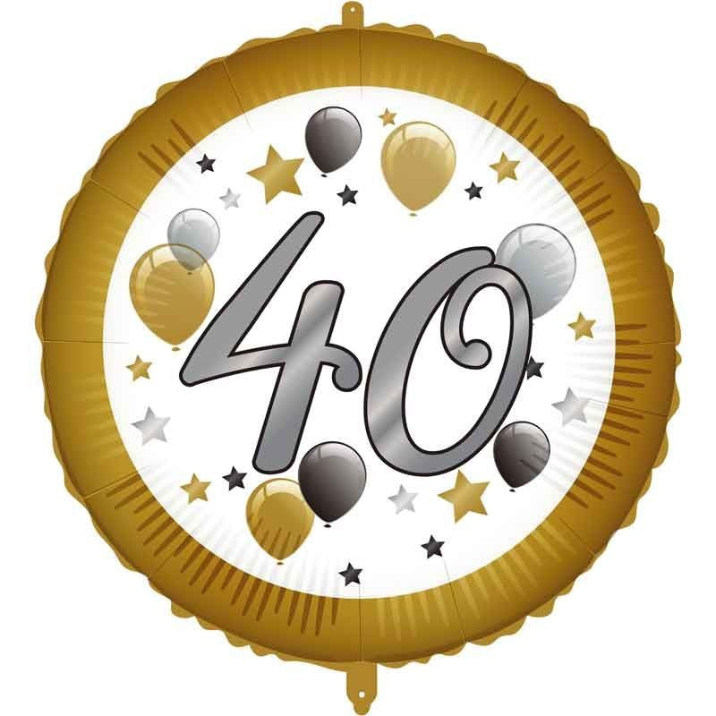 Balónek foliový s Balónky "40" 46 cm