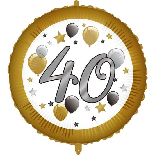 Balónek foliový s Balónky "40" 46 cm