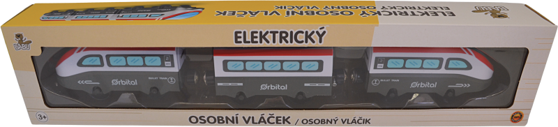 BABU vláčky - Elektrický osobní vláček - set 3 ks