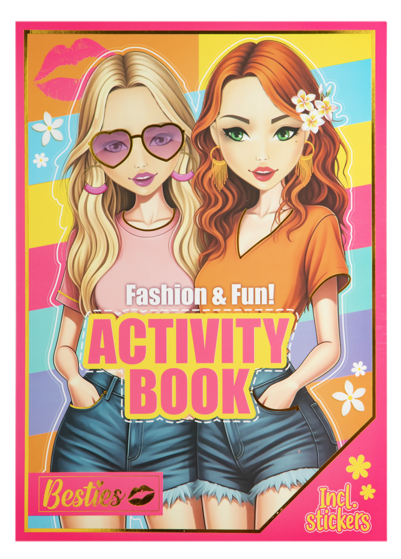 Kniha pro módní kreativity Faschion and fun A4 Besties