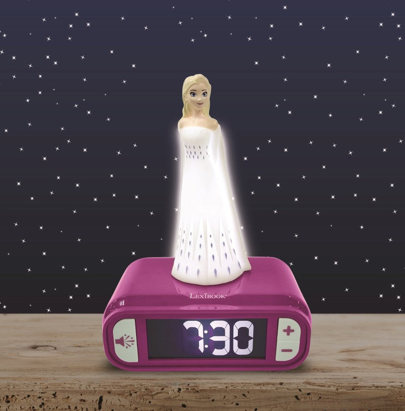 Lexibook budík Frozen Elsa se svítící figurkou