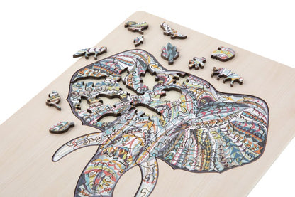 Dřevěné puzzle Slon 137 dílků