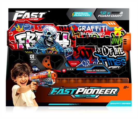 Fast pioneer blaster manuální + 12 ks nábojů