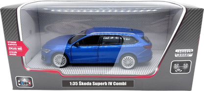 Škoda Superb IV Combi modré 1:35