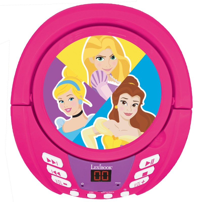 Lexibook CD přehrávač Disney princezny s bluetooth a světelnými efekty