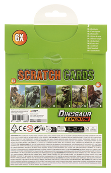 Vyškrabávací obrázky Dinosaurů  6 scratcg cards 21x14