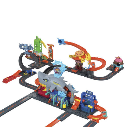 Hot Wheels city color reveal automyčka se žralokem