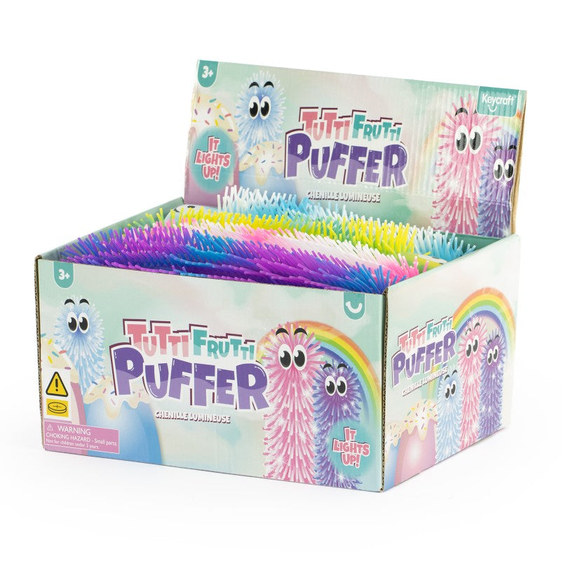 Střapatá natahovací housenka Tutti Frutti se světlem
