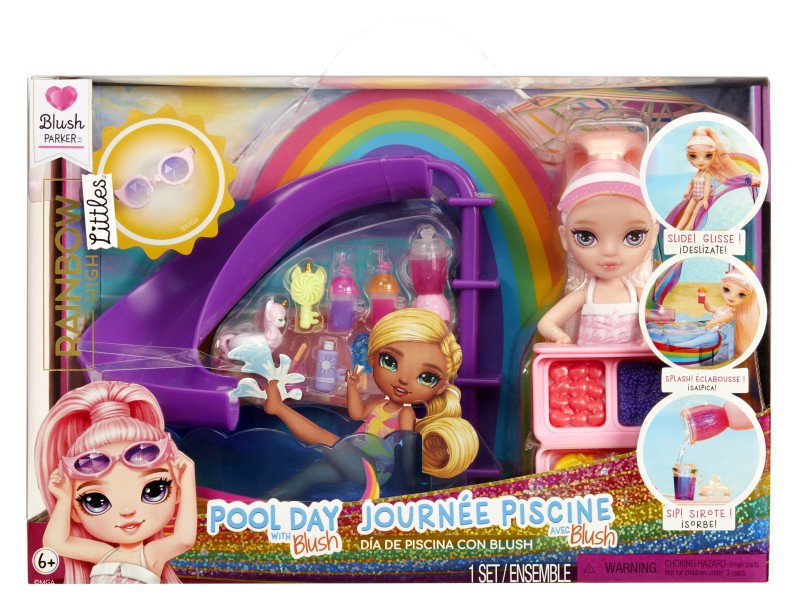 Rainbow High Sada s malou sestřičkou – bazén
